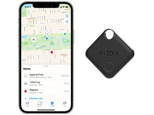 FIXED Intelligens nyomkövető címke Find My támogatással, 2 db, fekete + fehér