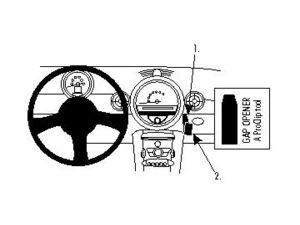 Brodit ProClip tartókonzol Mini Cooper/Clubman/Coupe/Convertible/One 07-14, középre szerelve