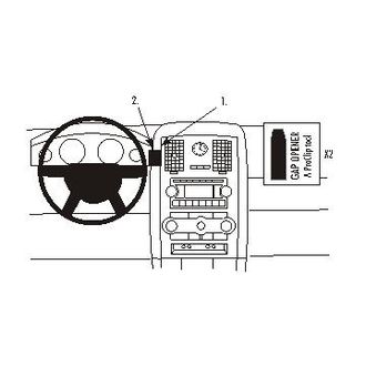 Brodit ProClip montážní konzole pro Chrysler 300C / 300C Touring 05-10, na střed vlevo
