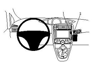Brodit ProClip Halterung für Toyota Verso 09-19 (09-16 nur ohne Navigation), Mitte rechts