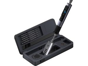 FNIRSI HS-02B mașină de microsudat programabilă cu cutie de depozitare și suport, 6 vârfuri, 100 W