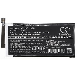Akkumulátor Nokia 800 Tough, 2100 mAh, Li-Pol, 2100 mAh, Li-Pol