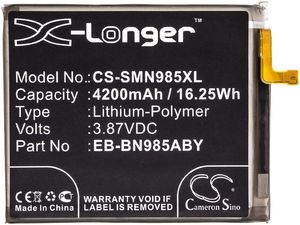 Baterie pro Samsung Galaxy Note 20 Ultra, Note 20 Ultra 5G a další, 4200 mAh, Li-Pol