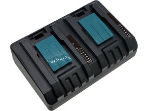 Încărcător pentru 2 acumulatori Makita 18V, ec. DC18RD, DC18SH