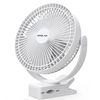 Opolar Clip-On Wiederaufladbarer Ventilator mit Clip, 10000 mAh, Weiß