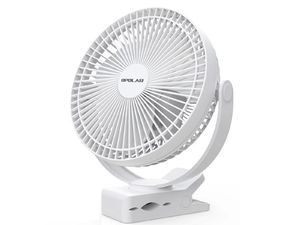 Opolar Clip-On Ventilator reîncărcabil cu clip, 10000 mAh, alb