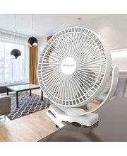 Акумулаторно вентилаторче с клипс Opolar, 10000 mAh, бяло