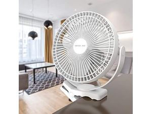 Opolar Clip-On Ventilator reîncărcabil cu clip, 10000 mAh, alb