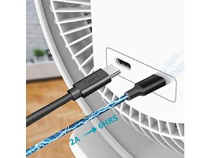 Opolar Clip-On Ventilator reîncărcabil cu clip, 10000 mAh, alb