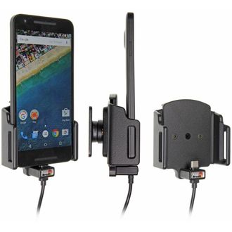 Brodit suport auto reglabil cu USB-C cu încărcare ascunsă w.62-77 mm, grosime 6-10mm