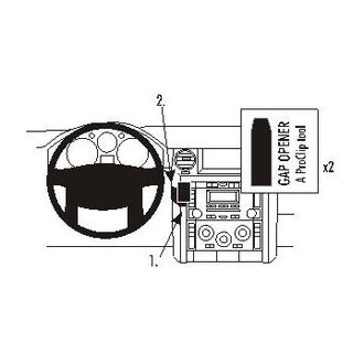 Brodit ProClip pro Land Rover Discovery 3/LR3 05-09 (ne dřevěný dekor), na střed vlevo