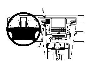 Brodit Suport de montare ProClip pentru Lexus LX Series 08-15, pe centru