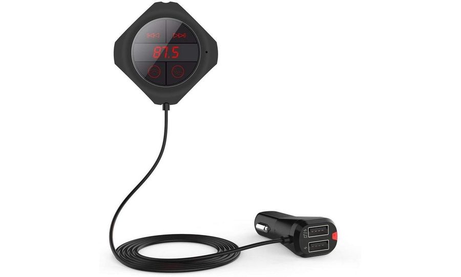 FM transmitter a handsfree sada, bluetooth, MicroSD, 2x USB