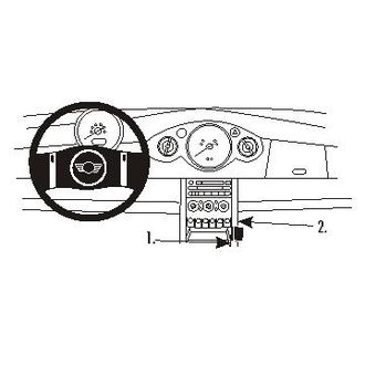 Brodit ProClip montážní konzole pro Mini Cooper Convertible 01-07, Mini Cooper 01-06, na střed dolů