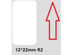 Etichetă termică Niimbot 12x22 mm, albă, 250 buc per rolă, pentru D101