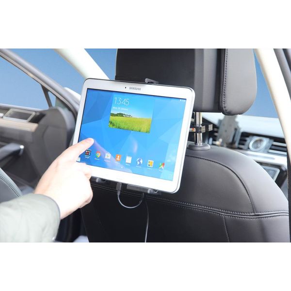 Brodit držák do auta na tablet nastavitelný, USB-C, s nabíjením/USB, 180-230mm