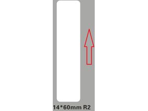 Etichetă termică Niimbot 14x60 mm, albă, 110 bucăți per rolă, pentru D101