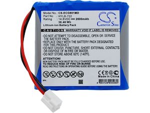 Baterie pentru Biocare, Ecg-6010, Ecg-6020, le6, 2600 mAh, Li-Ion