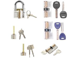 LockPick készlet 6x átlátszó edzőzár
