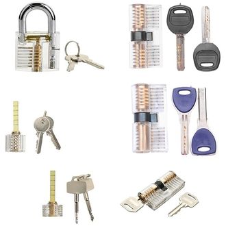 LockPick készlet 6x átlátszó edzőzár