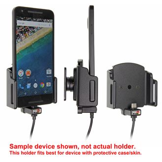 Brodit suport auto pentru telefonul mobil cu USB-C reglabil cu încărcare ascunsă, l.62-77 mm, grosime 9-13mm