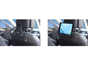 Brodit поставка за таблет за кола, регулируема, USB-C, със скрито зареждане, 140-195mm