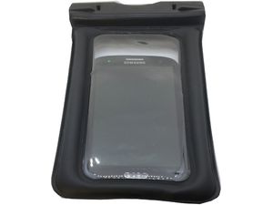 Carcasă plutitoare rezistentă la apă cu buclă pentru telefoane de până la 6", negru