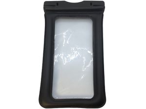 Carcasă plutitoare rezistentă la apă cu buclă pentru telefoane de până la 6", negru
