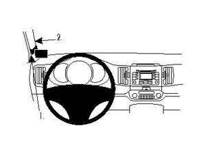 Brodit ProClip Halterung für Kia Sportage 11-13, links an Säule