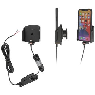 Държач Brodit за Apple iPhone 14/13/12/Pro/Pro Max, ширина 75-89 мм, дебелина 8-12 мм, със скрито зареждане