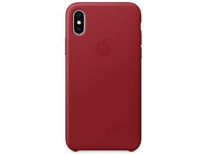 Apple Lederhülle PRODUCT(RED) auf iPhone X rot