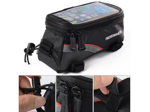 Roswheel mobiltelefon táska kerethez, L méret piros csíkos