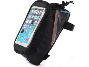 Roswheel mobiltelefon táska kerethez, L méret piros csíkos