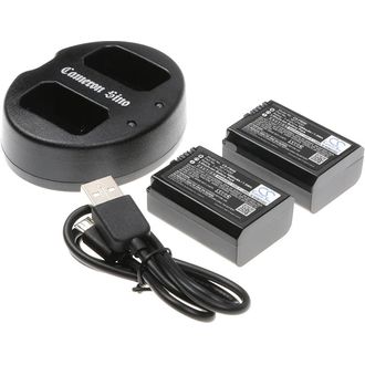 Pachet de baterii cu încărcător pentru Sony NEX-5, Alpha 7, NEX-7 și altele, 1080 mAh, Li-Ion