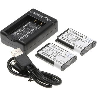 Set de 2 baterii și încărcător pentru Sony Cyber-shot DSC-RX100, Cyber-shot DSC-WX300B și altele, 1150mAh