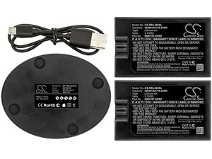 Set mit 2 Akkus und Ladegerät für Ring Video Doorbell 2, Video Doorbell 3 Plus und mehr, 5200mAh