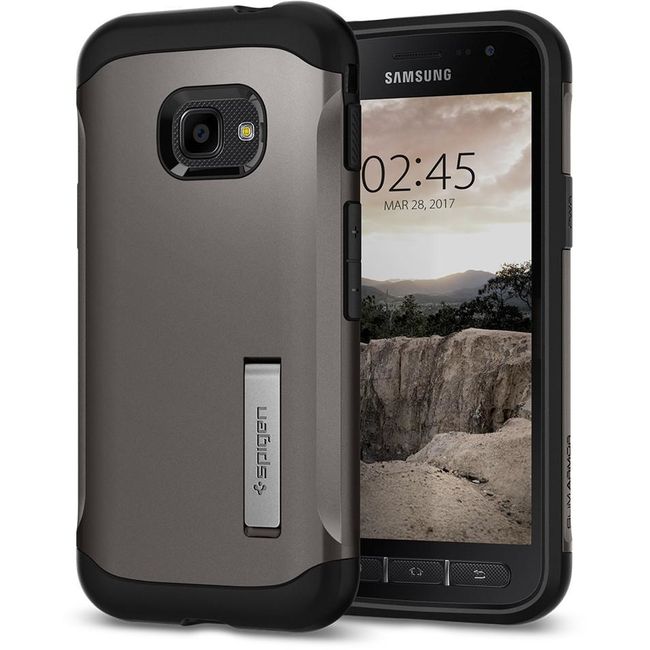 Spigen Slim Armor pevný kryt pro Samsung Galaxy Xcover 4 šedý Sunnysoft