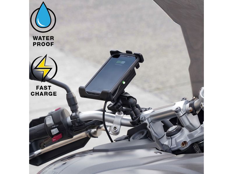 RAM Mounts QuickGrip Wireless Charging Holder with Hardwire Charger, RAMHOLUN14WBV7M Sunnysoft