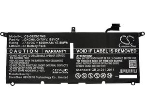 Батерия за Dell XPS 13 9370, 6300mAh