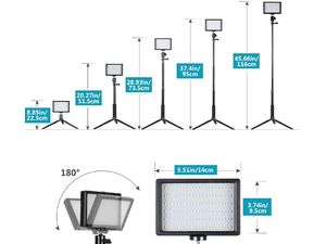 Neewer fotófénykészlet, 66/66 LED, 2x 10W