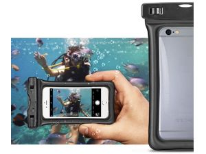 Vodotěsné plovoucí pouzdro s poutkem pro telefony do 6" červené