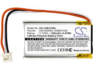 Akkumulátor a H600, Mx Vertical és más vezeték nélküli headsetekhez, 180mAh, Li-pol